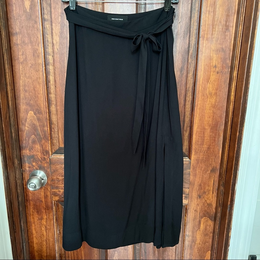 Who What Wear Faux Wrap Skirt